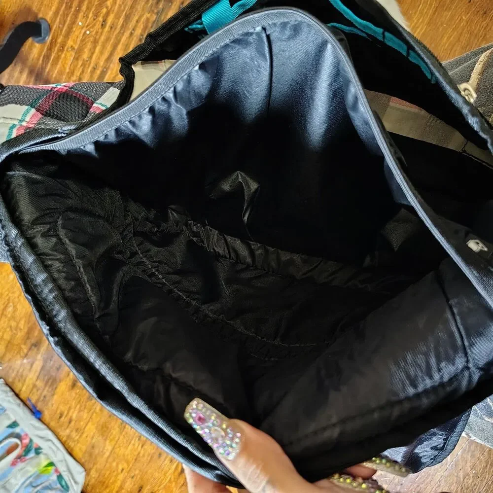 Y2K Plaid Jansport Messenger Crossbody Bag